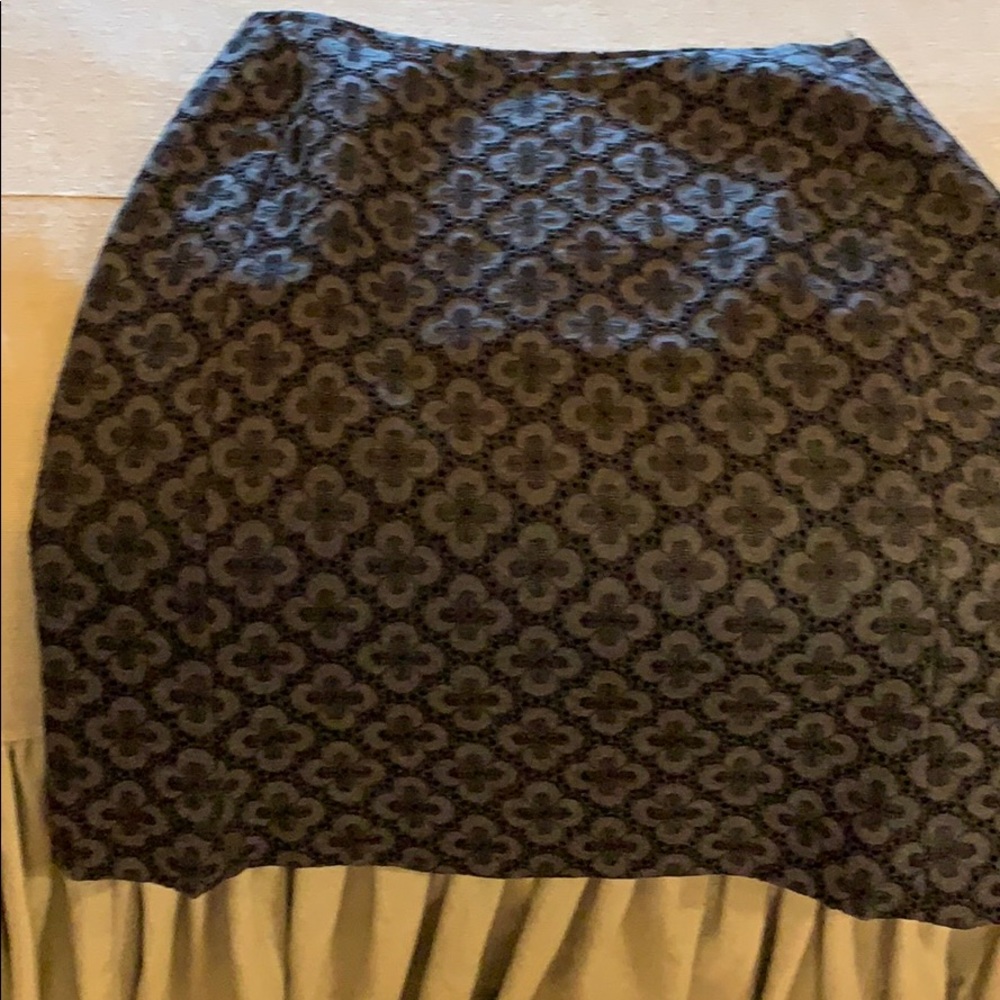 Black lace eyelet A-line skirt